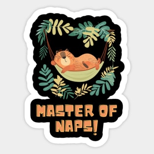 Master of Naps: The Capybara Siesta Sticker